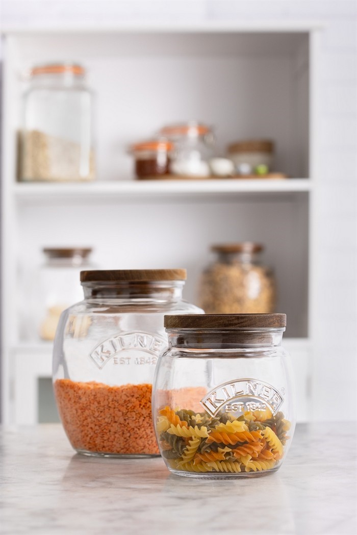 KILNER - Słoik 2l.z drewnianą pokrywką Univeral Storage
