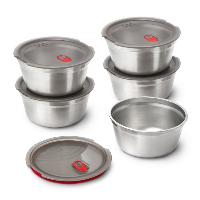 BLACK+BLUM - Lunchbox stalowy okrągły 0,95l. Multifunction