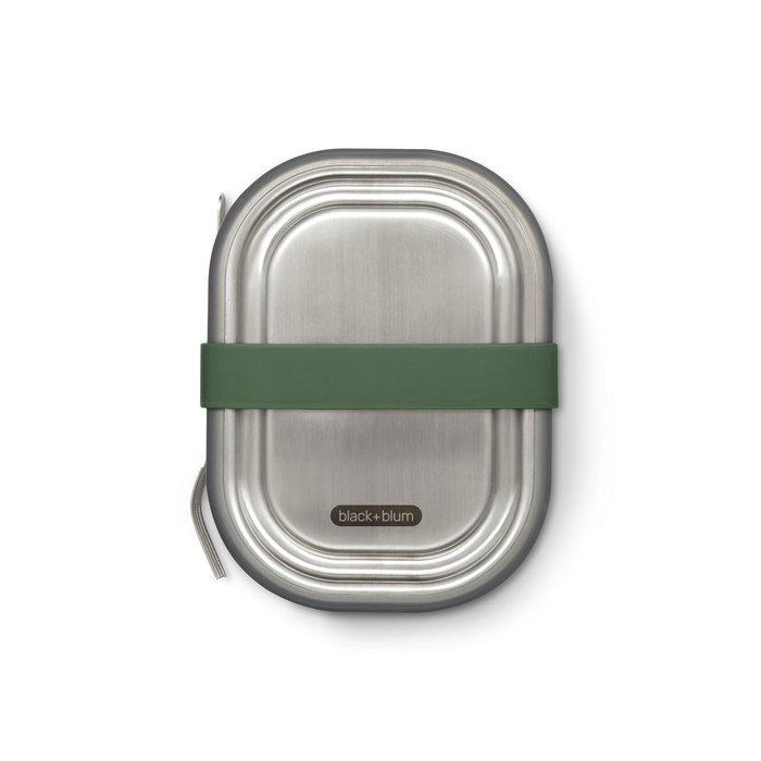 BLACK+BLUM - Lunch box stalowy S, oliwkowy
