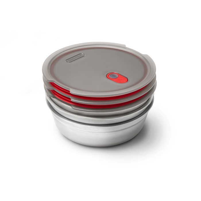 BLACK+BLUM - Lunchbox stalowy okrągły 0,65l. Multifunction