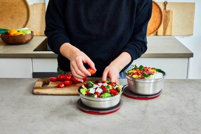 BLACK+BLUM - Lunchbox stalowy okrągły 0,95l. Multifunction