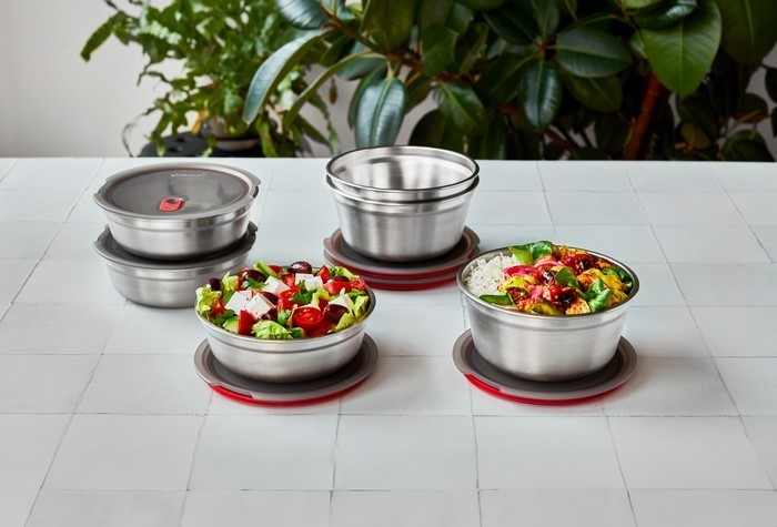 BLACK+BLUM - Lunchbox stalowy okrągły 0,95l. Multifunction