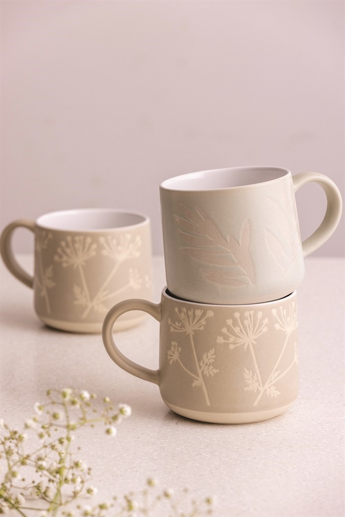 MASON CASH - Kubek 0,4l. szary Olive Leaf Botanical