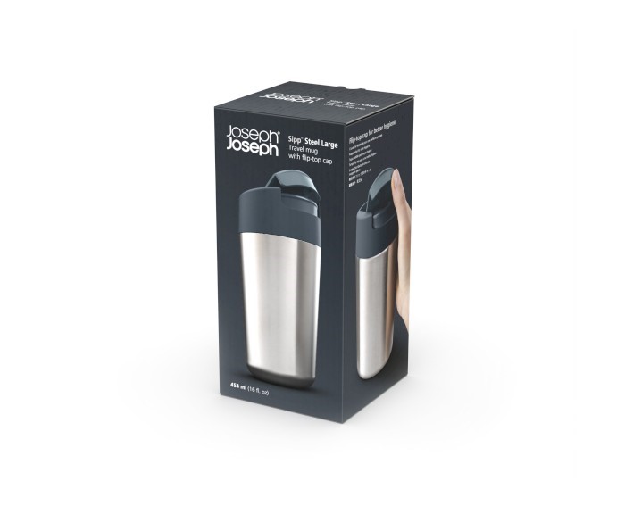 JOSEPH JOSEPH - Kubek termiczny 454ml Sipp szary