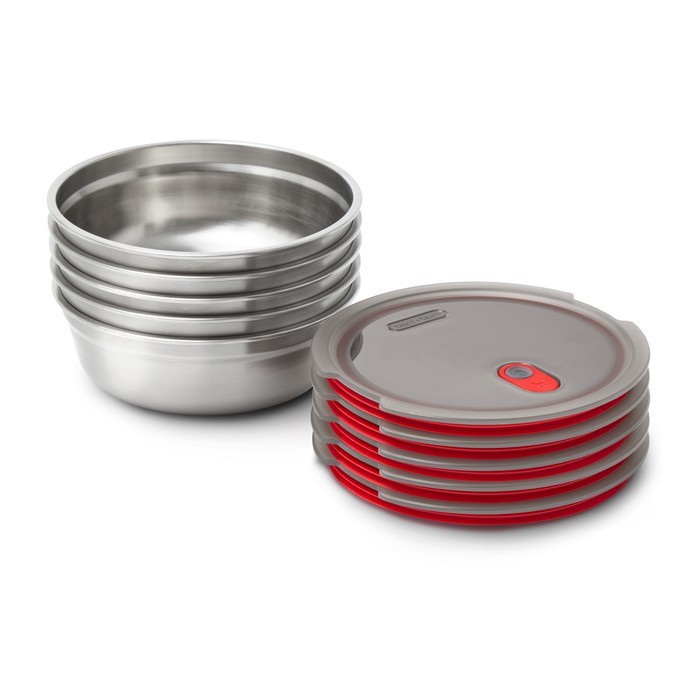 BLACK+BLUM - Lunchbox stalowy okrągły 0,65l. Multifunction