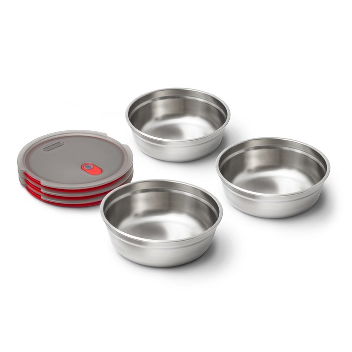 BLACK+BLUM - Lunchbox stalowy okrągły 0,65l. Multifunction