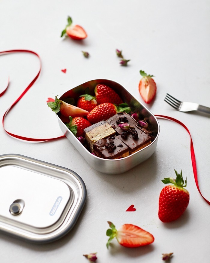 BLACK+BLUM - Lunch box stalowy S, oliwkowy