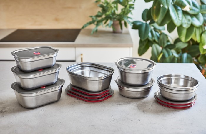 BLACK+BLUM - Lunchbox stalowy okrągły 0,65l. Multifunction