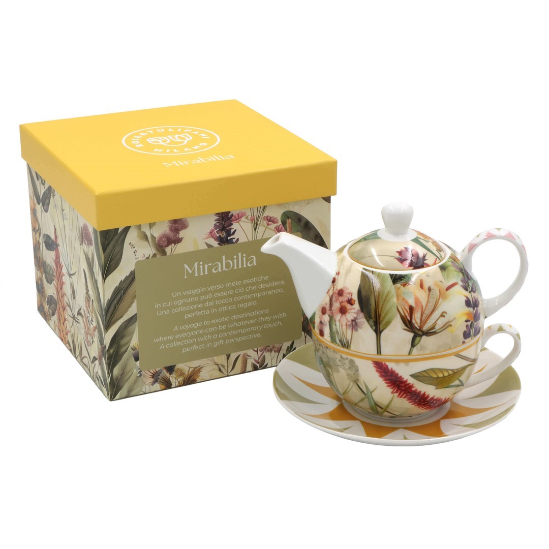 ROSE&TULIPANI MIRABILIA Tea4One ze spodkiem 300 ml, żółty