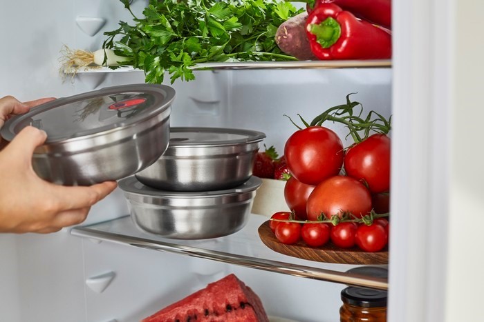 BLACK+BLUM - Lunchbox stalowy okrągły 0,65l. Multifunction