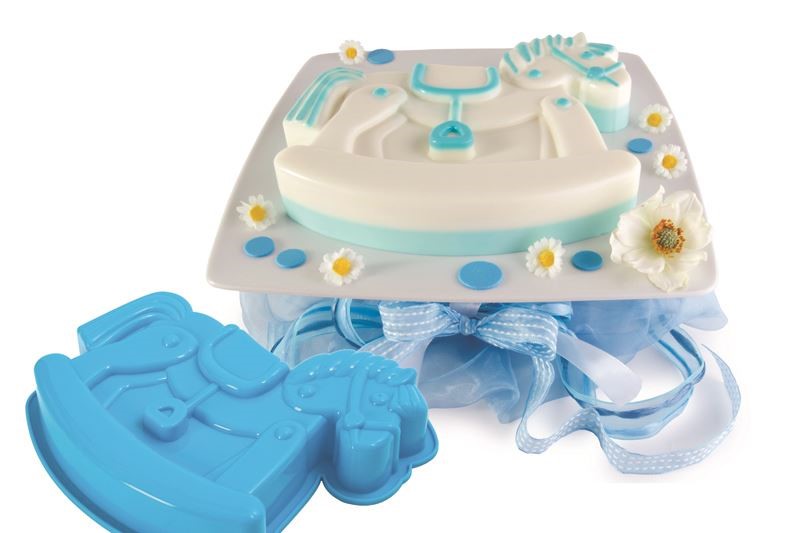 Pavoni Forma na ciasto/tort KONIK niebieska