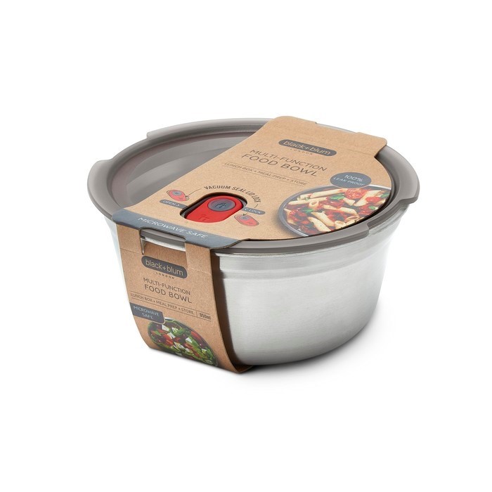 BLACK+BLUM - Lunchbox stalowy okrągły 0,95l. Multifunction