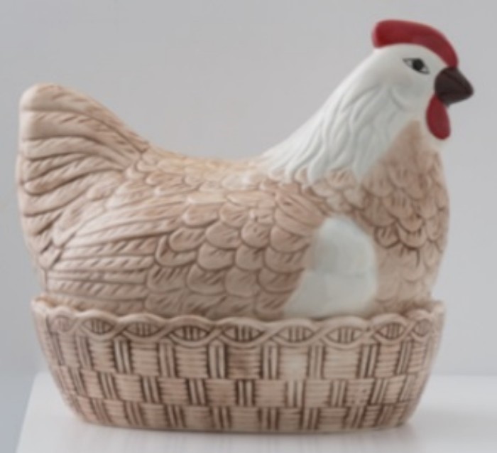 MASON CASH - Pojemnik Kura ceramiczna do przechowywania jaj
