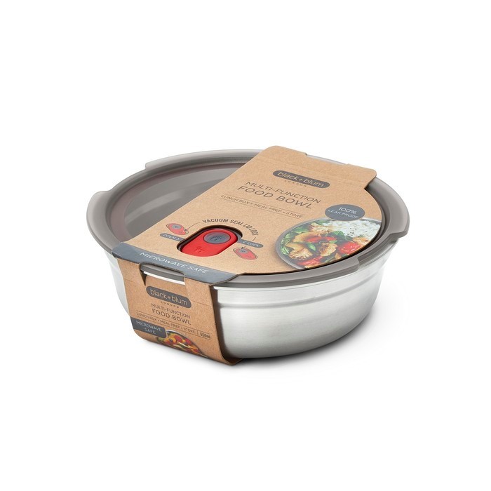 BLACK+BLUM - Lunchbox stalowy okrągły 0,65l. Multifunction