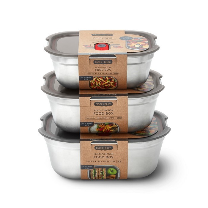 BLACK+BLUM - Lunchbox stalowy 0,9l. Multifunction