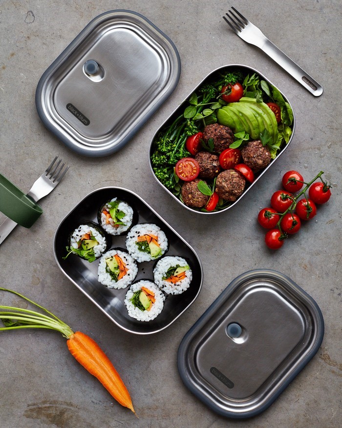 BLACK+BLUM - Lunch box stalowy S, oliwkowy