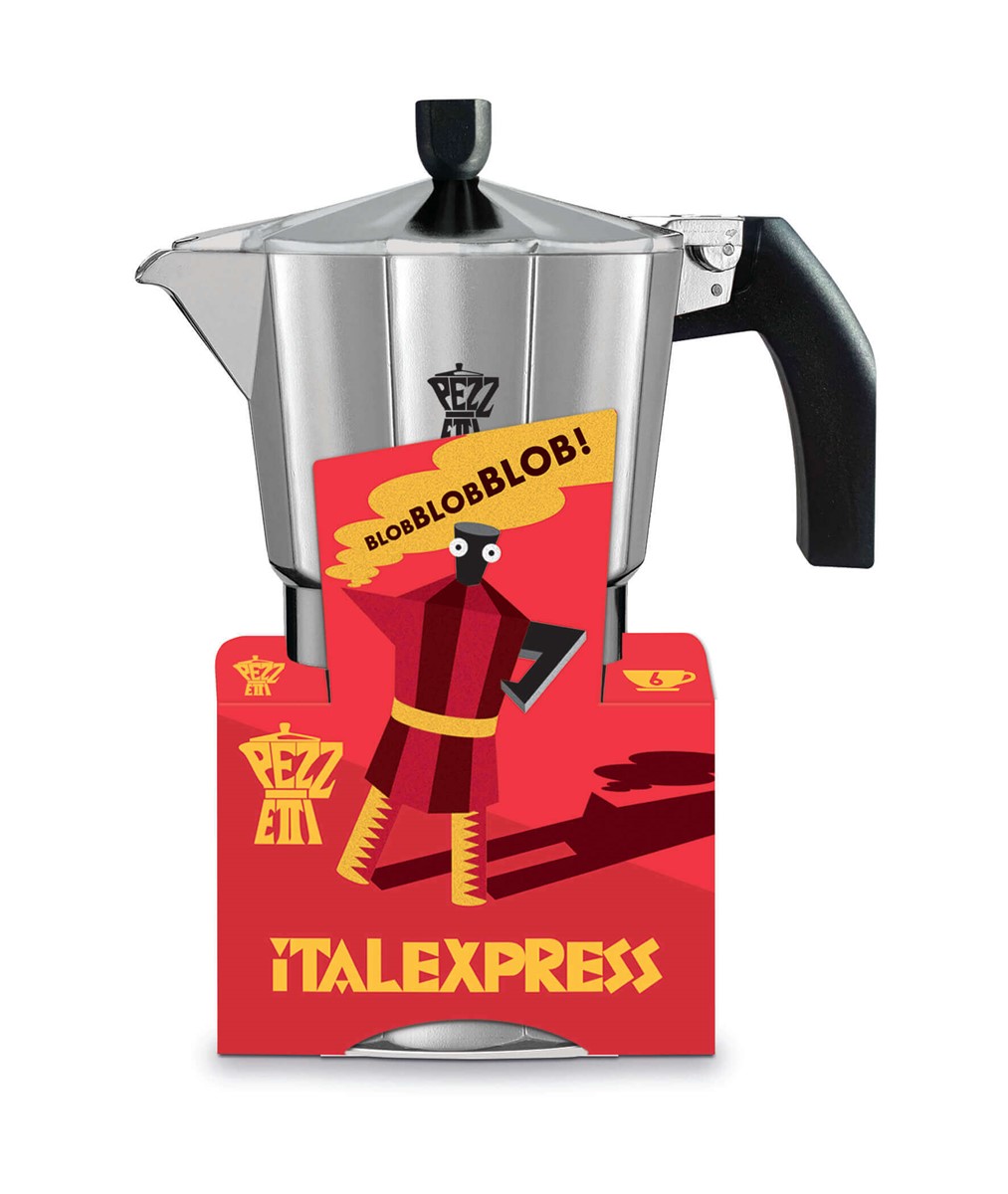 PEZZETTI ITALEXPRESS Aluminiowa kawiarka (2 filiżanki) - Srebrny