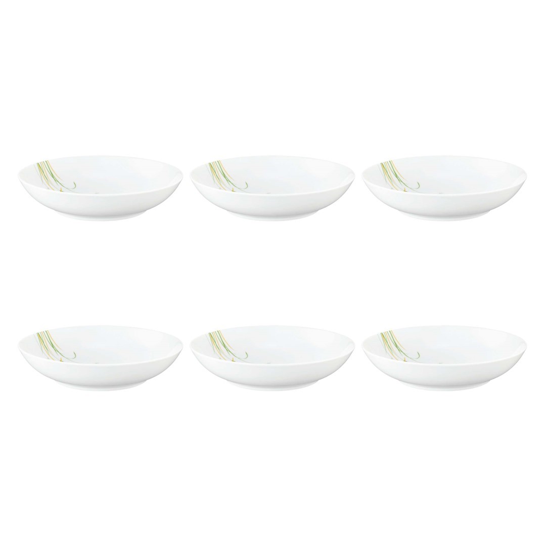 SELTMANN MEADOW GRASSES GREEN Zestaw 6 talerzy do zupy 21 cm