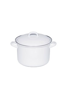 RIESS Garnek wysoki z pokrywą 2,5l 18cm Classic WEISS