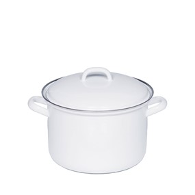 RIESS Garnek wysoki z pokrywą 1,5l 16cm Classic WEISS