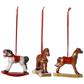 Villeroy&Boch Nostalgy Ornaments Ornam.rock.hors. set3pcs Zestaw Figurek 3el. 7,8cm.