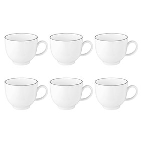 SELTMANN LIDO BLACK LINE Zestaw 6 filiżanek do kawy 200 ml