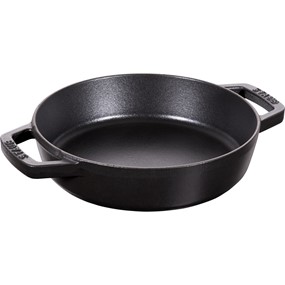 Staub Patelnia żeliwna z dwoma uchwytami 20 cm, czarny