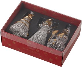 Villeroy&Boch Berry Christmas 2018 Szklana Zawieszka Złota set3. 16x11x6cm.