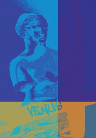 Garnier Thiebaut Ręcznik Kuchenny Louvre Venus Bleu 50x70 cm
