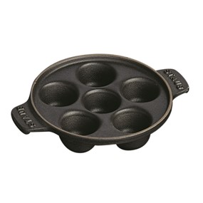 Staub Patelnia do ślimaków 24 cm, czarny