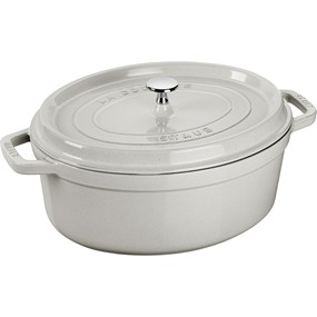 Staub La Cocotte Garnek żeliwny owalny 8 ltr, truflowy