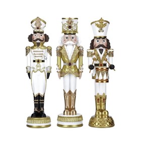 MERRY MOMENTS - Zestaw 3 figurek Dziadków do orzechów 35cm MM