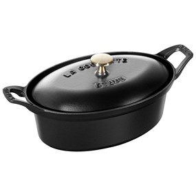 Staub La Coquette Garnuszek żeliwny owalny 1.7 ltr, czarny