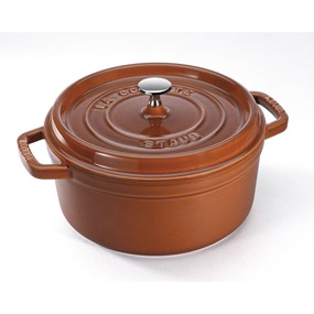 Staub La Cocotte Garnek żeliwny okrągły 1.7 ltr, cynamonowy