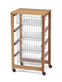 ARREDAMENTI GINGERONE Wózek kuchenny - 83 x 46 cm, Brązowy