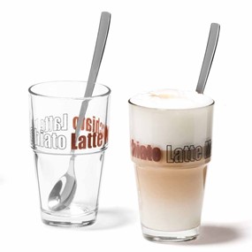 Leonardo Solo Zestaw 2 szklanek z łyżeczkami Latte 