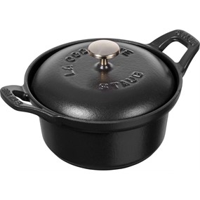 Staub La Coquette Garnuszek żeliwny okrągły 500 ml, czarny