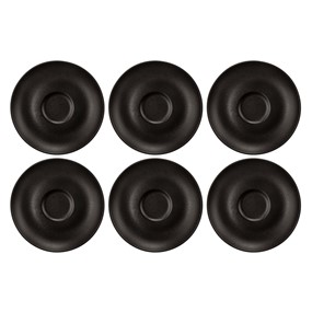 SELTMANN LIBERTY VELVET BLACK Zestaw 6 spodków 12 cm