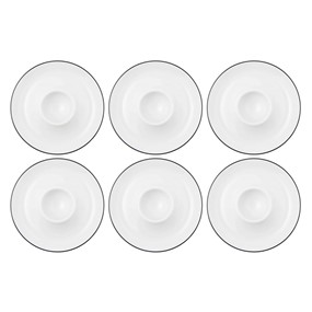 SELTMANN LIDO BLACK LINE Zestaw 6 podstawek na jajko 12.5 cm