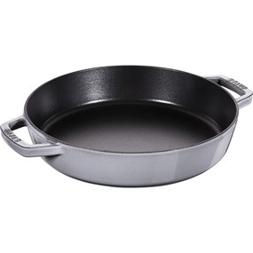 Staub Patelnia żeliwna z dwoma uchwytami 26 cm, grafitowy