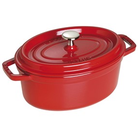 Staub La Cocotte Garnek żeliwny owalny 2.35 ltr, czerwony