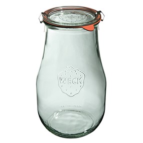 WECK Tulpe Słoik 2700 ml (4 szt), z pokrywą, uszczelką i zapinkami x2