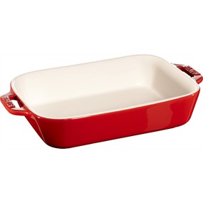 Staub Cooking Prostokątny półmisek ceramiczny 1.1 ltr, czerwony