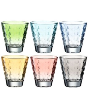Leonardo Zestaw 6 kolorowych szklanek 