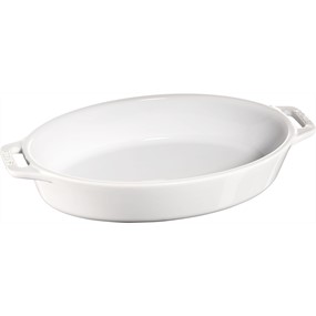 Staub Cooking Owalny półmisek ceramiczny 1.1 ltr, biały