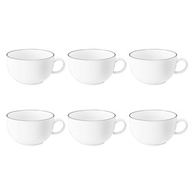 SELTMANN LIDO BLACK LINE Zestaw 6 filiżanek do kawy 350 ml