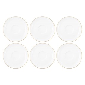 SELTMANN LIBERTY GOLDLINE Zestaw 6 spodków 16.5 cm