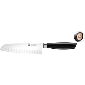 Zwilling All * Star Nóż santoku z rowkami 18 cm różowy