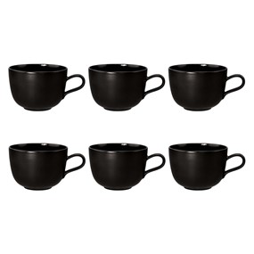 SELTMANN LIBERTY VELVET BLACK Zestaw 6 filiżanek do kawy 380 ml
