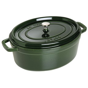 Staub La Cocotte Garnek żeliwny owalny 5.5 ltr, zielony